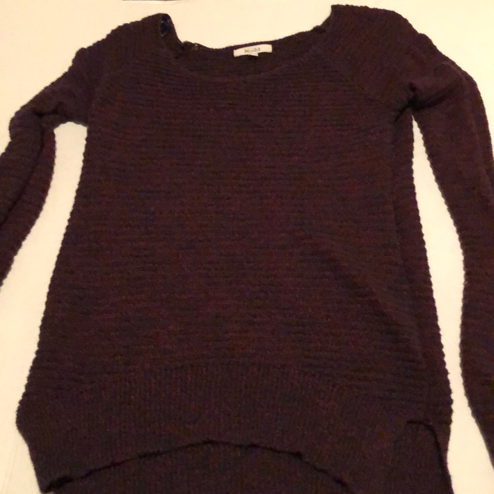 Girls Teen Black & Burgundy Mudd Pullover- Small